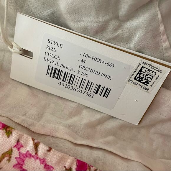 HEMANT AND NANDITA Hera Crop Top in Orchid Pink Women’s Sz M - Picture 7 of 9